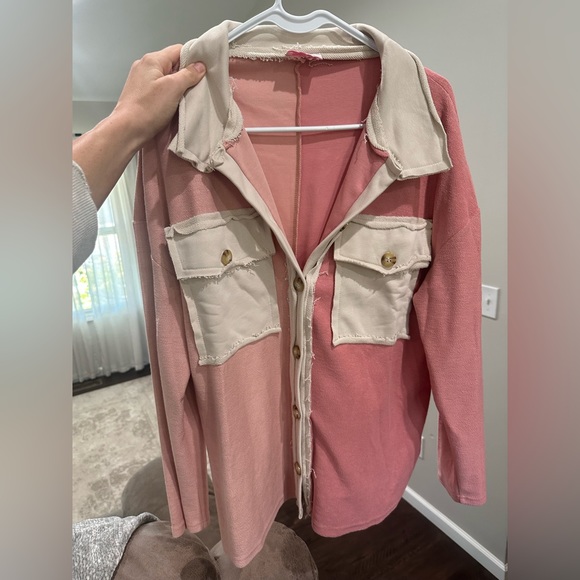 Pink Lily Shacket - Picture 1 of 6